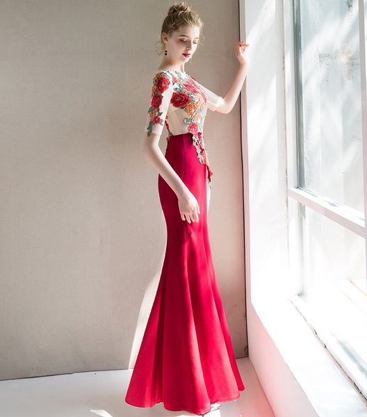 real red black mermaid prom dress floor length applique lace long formal gowns evening dresses, White;black
real red black mermaid prom dress floor length applique lace long formal gowns evening dresses, White;black