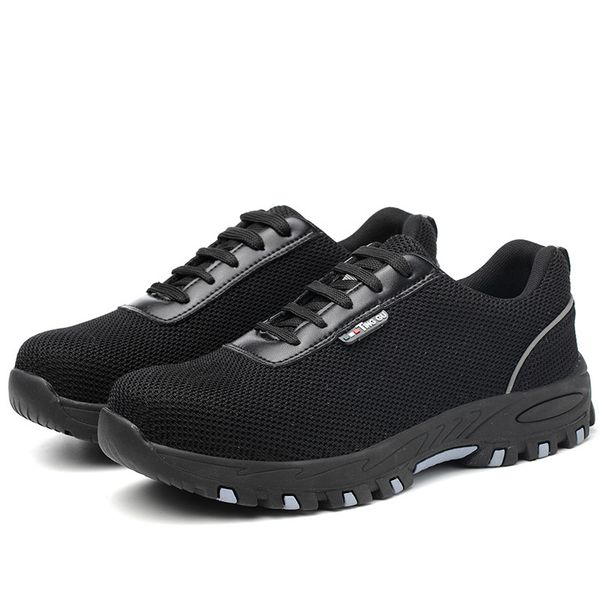 plus size mens casual steel toe cap work safety shoes anti-puncture sneaker building site worker security boots protect footwear, Black
plus size mens casual steel toe cap work safety shoes anti-puncture sneaker building site worker security boots protect footwear, Black