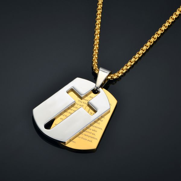 pendant necklaces dog tags necklace cross jewelry crucifix christian ornaments army cards, Silver
pendant necklaces dog tags necklace cross jewelry crucifix christian ornaments army cards, Silver