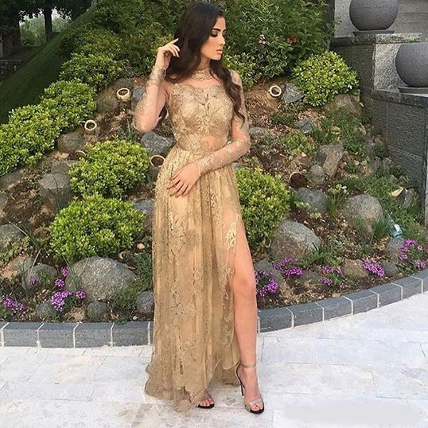 high neck long sleeve evening dresses prom dresses champagne appliques custom made side split formal evening gowns vestido de noche, Black;red
high neck long sleeve evening dresses prom dresses champagne appliques custom made side split formal evening gowns vestido de noche, Black;red