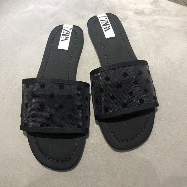 women's shoes new 2020 explosion models mesh dot flat sandals female ins tide wild single shoes slippers women, Black
women's shoes new 2020 explosion models mesh dot flat sandals female ins tide wild single shoes slippers women, Black