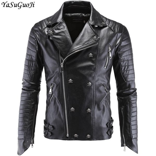 yasuguoji new 2019 spring moto & biker style metallic skull button pu leather jacket men slim thick winter motorcycle jacket men, Black
yasuguoji new 2019 spring moto & biker style metallic skull button pu leather jacket men slim thick winter motorcycle jacket men, Black