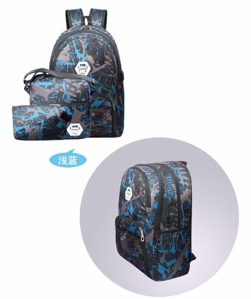 2020 new outdoor bags camouflage travel three-piece backpack computer bag oxford brake chain middle school student bag backpack bag
2020 new outdoor bags camouflage travel three-piece backpack computer bag oxford brake chain middle school student bag backpack bag