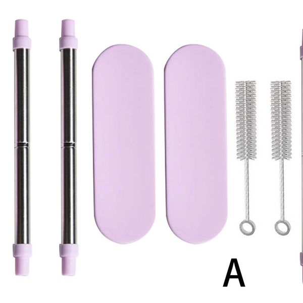 cute reusable collapsible drinking straws stainless steel straw with brush portable storage box fp8
cute reusable collapsible drinking straws stainless steel straw with brush portable storage box fp8