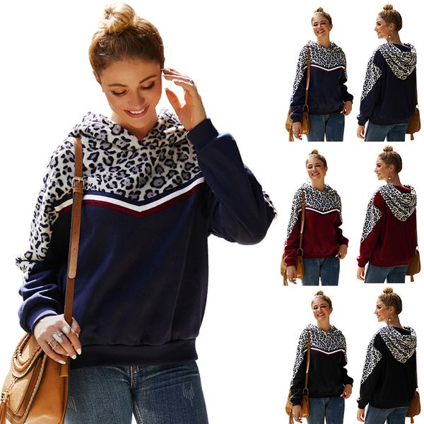 hoody women plush sweatshirt hooded leopard stitching long sleeve casual warm winter autumn loose sweatshirt, Black
hoody women plush sweatshirt hooded leopard stitching long sleeve casual warm winter autumn loose sweatshirt, Black