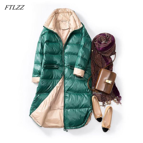 ftlzz new winter jacket women ultra light white duck down parkas slim long coat female warm windproof snow down outwear, Black
ftlzz new winter jacket women ultra light white duck down parkas slim long coat female warm windproof snow down outwear, Black