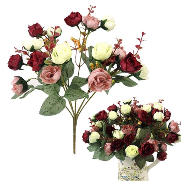 21 heads elegant beautiful european artificial rose simulation silk flowers bouquet home dec party wedding decal
21 heads elegant beautiful european artificial rose simulation silk flowers bouquet home dec party wedding decal