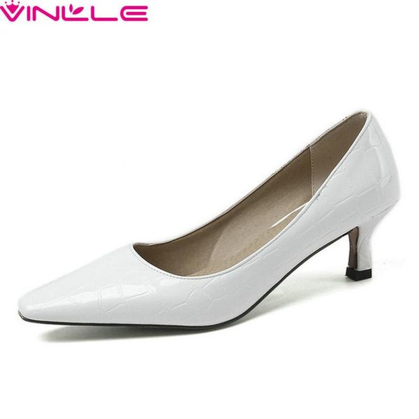 vinlle 2020 fashion pointed toe pu leather women pumps thin high heel shallow concise ladies single shoes big size 34-43, Black
vinlle 2020 fashion pointed toe pu leather women pumps thin high heel shallow concise ladies single shoes big size 34-43, Black