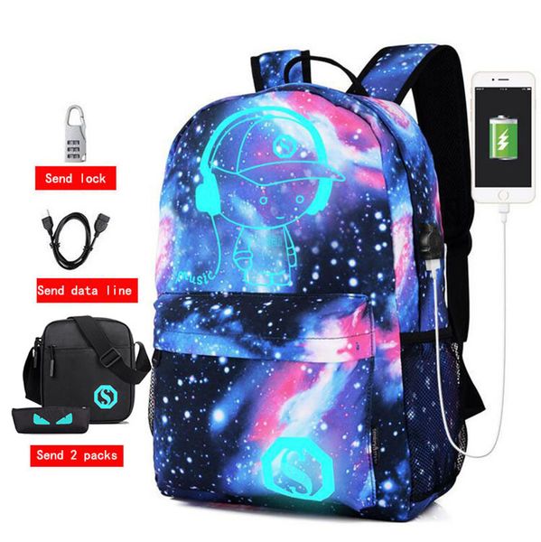men backpack student anime luminous usb charge lapcomputer school bag for teenager anti-theft backpack women
men backpack student anime luminous usb charge lapcomputer school bag for teenager anti-theft backpack women