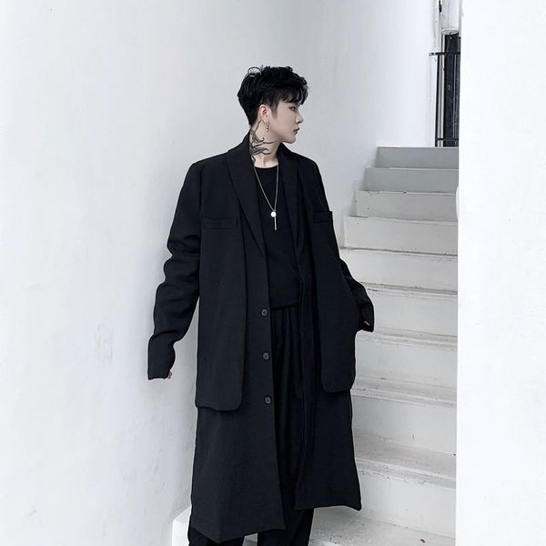 men's trench coats men vintage fashion suit splice long jacket male japan streetwear gothic windbreaker loose casual coat outerwear, Tan;black
men's trench coats men vintage fashion suit splice long jacket male japan streetwear gothic windbreaker loose casual coat outerwear, Tan;black