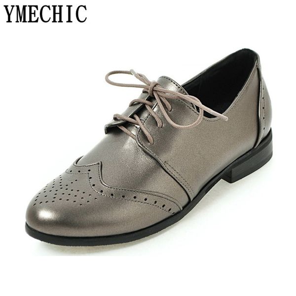 2018 silver black plus size lady's broue shoes woman lace up flat low heel casual oxford shoes sprin fashion flats
2018 silver black plus size lady's broue shoes woman lace up flat low heel casual oxford shoes sprin fashion flats