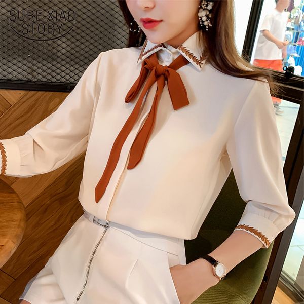 fashion womens clothing women's summer blouses 2019 chiffon blouse women shirts bow turn down collar office women blouse 3756 50, White
fashion womens clothing women's summer blouses 2019 chiffon blouse women shirts bow turn down collar office women blouse 3756 50, White