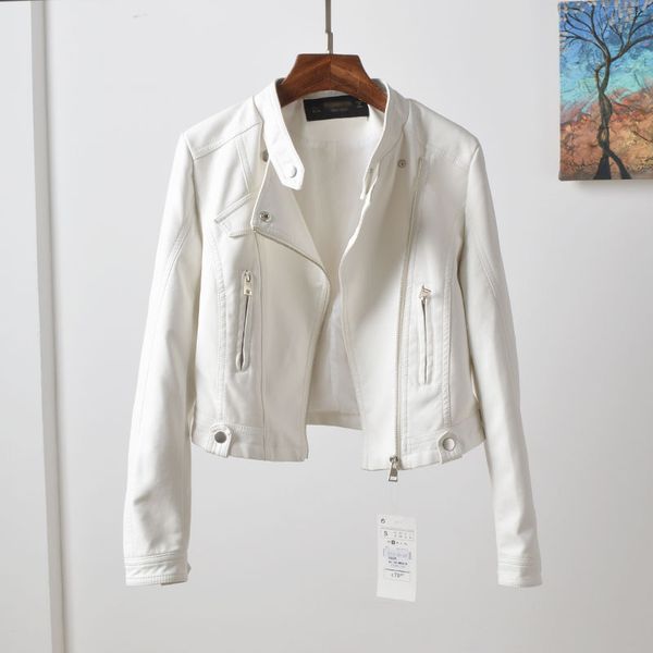 spring and autumn leather jacket ladies short stand collar coat women new high waist motorcycle leather jackets pu coats, Black
spring and autumn leather jacket ladies short stand collar coat women new high waist motorcycle leather jackets pu coats, Black