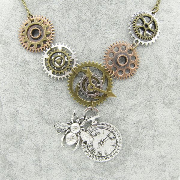 popular in gear watches bees steam punk necklaces in the era of retro industry simple and elegant delicate accessories fashion, Silver
popular in gear watches bees steam punk necklaces in the era of retro industry simple and elegant delicate accessories fashion, Silver