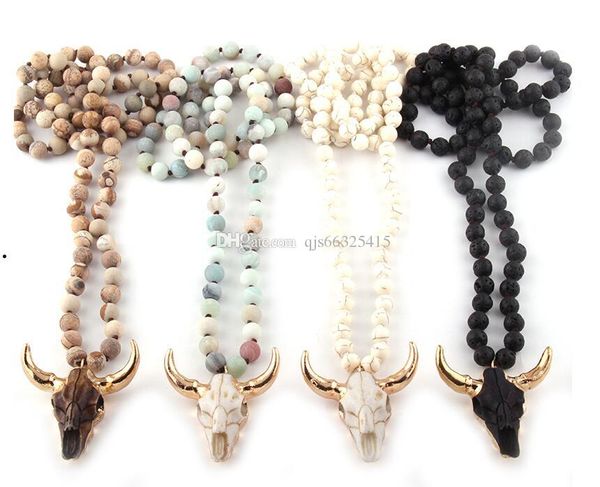 fashion bohemian jewelry stone knotted 3 color horn pendant necklace for women ethnic necklace tauren necklace, Silver
fashion bohemian jewelry stone knotted 3 color horn pendant necklace for women ethnic necklace tauren necklace, Silver