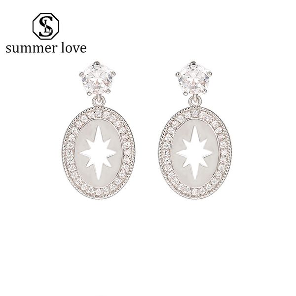 925 sterling silver zircon dangle earrings korean geometric oval hollow gold silver rose gold copper zircon drop earring wedding jewelry
925 sterling silver zircon dangle earrings korean geometric oval hollow gold silver rose gold copper zircon drop earring wedding jewelry