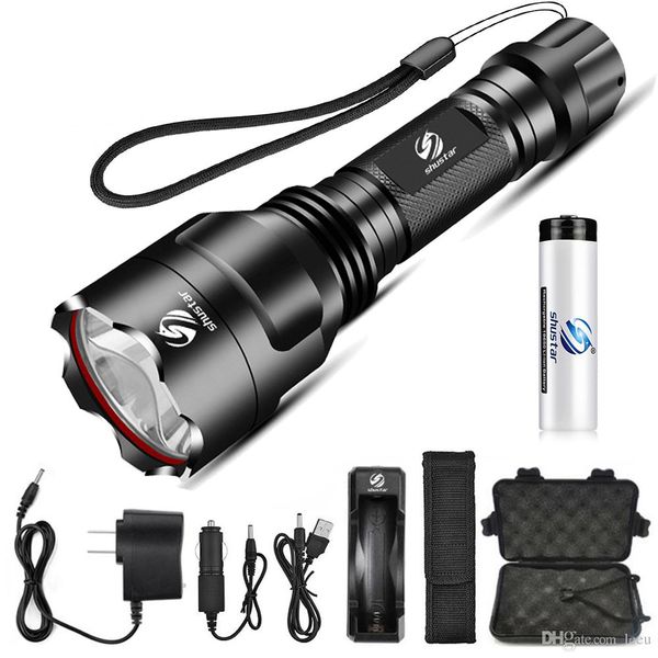 super bright led flashlight 5 lighting modes led torch for night riding camping hiking hunting & indoor activities use 18650
super bright led flashlight 5 lighting modes led torch for night riding camping hiking hunting & indoor activities use 18650