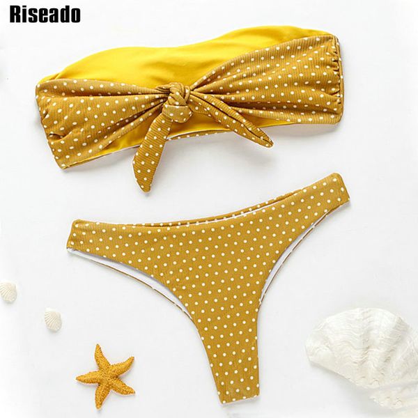riseado bandeau swimwear women 2020 dot print bikinis set knotted swimsuits female biquini summer beach wear bathers
riseado bandeau swimwear women 2020 dot print bikinis set knotted swimsuits female biquini summer beach wear bathers