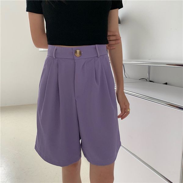 women's shorts women solid large size casual high waist thin loose wide leg chic 2021 leisure all match, White;black
women's shorts women solid large size casual high waist thin loose wide leg chic 2021 leisure all match, White;black