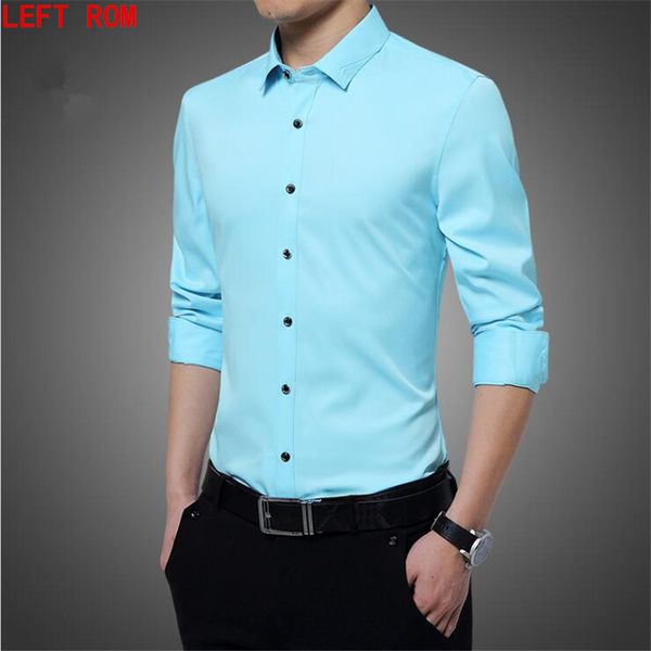 long sleeve shirt men 2017 autumn new fashion designer solid shirt non iron slim fit business shirts formal 5xl, White;black
long sleeve shirt men 2017 autumn new fashion designer solid shirt non iron slim fit business shirts formal 5xl, White;black