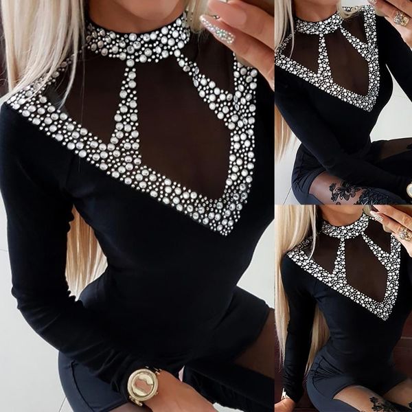 sale spring women t-shirt solid knitted turtleneck ladies tee shirts mesh patchwork rhinestone slim female black camisa d30, White
sale spring women t-shirt solid knitted turtleneck ladies tee shirts mesh patchwork rhinestone slim female black camisa d30, White