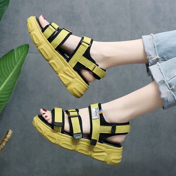2020 women platform sandals yellow designers chunky block heel shoes fashion casual sports woman beach open toe gladiator sandal, Black
2020 women platform sandals yellow designers chunky block heel shoes fashion casual sports woman beach open toe gladiator sandal, Black