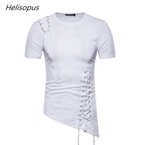 helisopus men's irregular t- shirts 2018 new personality high street slim braided short sleeve t-shirt men round collar hem, White;black
helisopus men's irregular t- shirts 2018 new personality high street slim braided short sleeve t-shirt men round collar hem, White;black