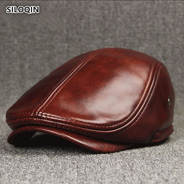 siloqin genuine leather hat winter keep warm earmuffs berets men's new style trend breathable first layer cowhide tongue cap, Blue;gray
siloqin genuine leather hat winter keep warm earmuffs berets men's new style trend breathable first layer cowhide tongue cap, Blue;gray