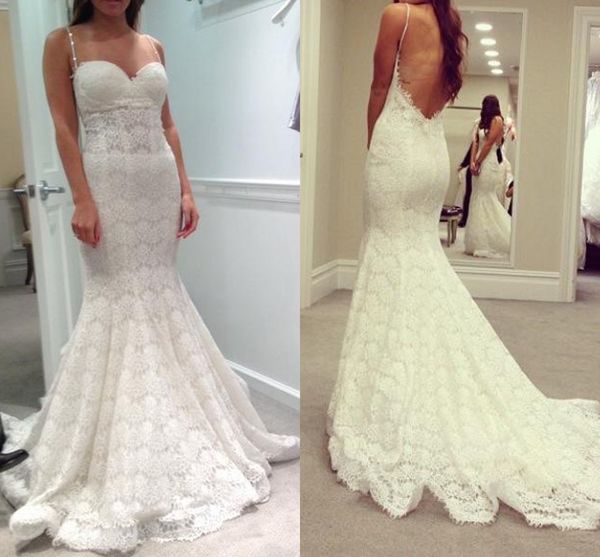 beautiful mermaid wedding dresses backless with straps lace bodice sequins beaded women wedding dress bridal gowns, White
beautiful mermaid wedding dresses backless with straps lace bodice sequins beaded women wedding dress bridal gowns, White