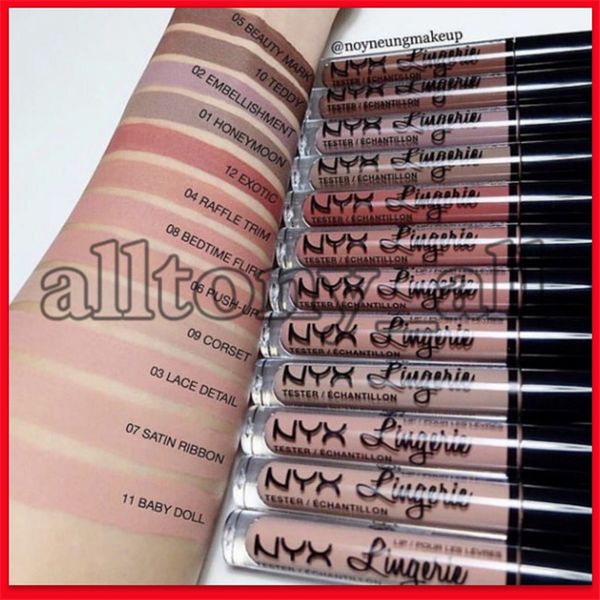 new makeup lips nyx lip lingerie matte lip gloss liquid matte lipstick lip gloss with 12 colors
new makeup lips nyx lip lingerie matte lip gloss liquid matte lipstick lip gloss with 12 colors