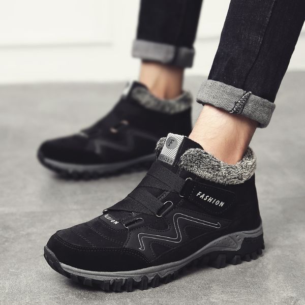 boots weweya men boot fur warm snow winter hook loop elastic work shoes footwear ankle couple sneakers, Black
boots weweya men boot fur warm snow winter hook loop elastic work shoes footwear ankle couple sneakers, Black