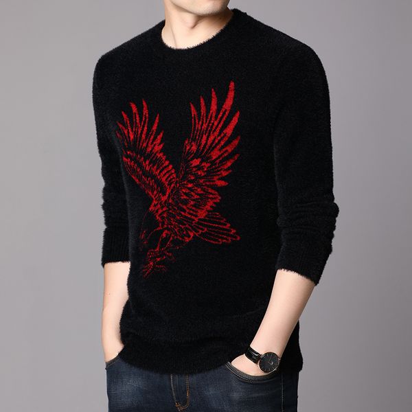 2020 spring men's casual sweater men's high-end crew neck sweater eagle print slim black pullover shirt bottoming shirt, White;black
2020 spring men's casual sweater men's high-end crew neck sweater eagle print slim black pullover shirt bottoming shirt, White;black