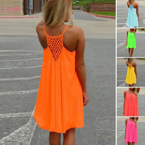 womens summer casual sleeveless evening party backless beachwear mini dress multiple colors summer female fashion loose, Black;gray
womens summer casual sleeveless evening party backless beachwear mini dress multiple colors summer female fashion loose, Black;gray