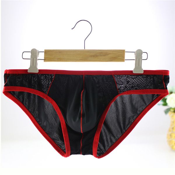 underwear ice silk mens underwear lingerie briefs male lace panties striped rise gay transparent thin underpants, Black;white
underwear ice silk mens underwear lingerie briefs male lace panties striped rise gay transparent thin underpants, Black;white