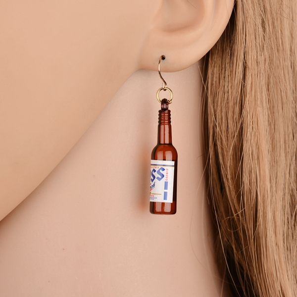 new personality shochu beer bottle students cute drop earrings for women female jewelry e1985, Golden
new personality shochu beer bottle students cute drop earrings for women female jewelry e1985, Golden