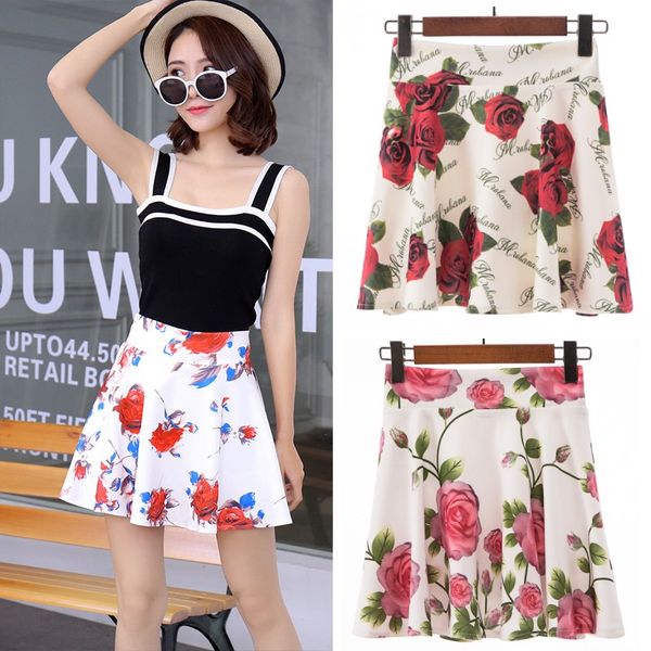 fashion women spring summer chic skirt falda mujer xl elegant floral print mini skirts high waist skirts with safety pant, Black
fashion women spring summer chic skirt falda mujer xl elegant floral print mini skirts high waist skirts with safety pant, Black