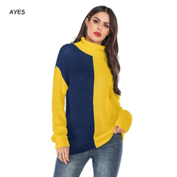 yellow sweater pullover 2019 winter autumn turtleneck sweater black white patchwork sweaters knitted women loose jumper pull, White;black
yellow sweater pullover 2019 winter autumn turtleneck sweater black white patchwork sweaters knitted women loose jumper pull, White;black