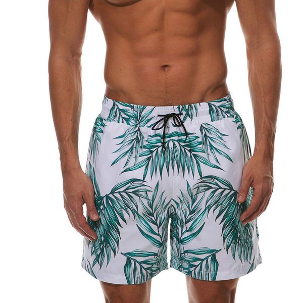 men's shorts beach printed four sports breathable waterproof casual swimming board short vacation, White;black
men's shorts beach printed four sports breathable waterproof casual swimming board short vacation, White;black