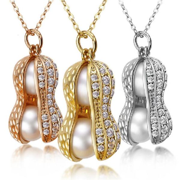2020 fashion rhinestone pearls peanut necklaces link chain pendant necklace for women gifts jewelry, Silver
2020 fashion rhinestone pearls peanut necklaces link chain pendant necklace for women gifts jewelry, Silver