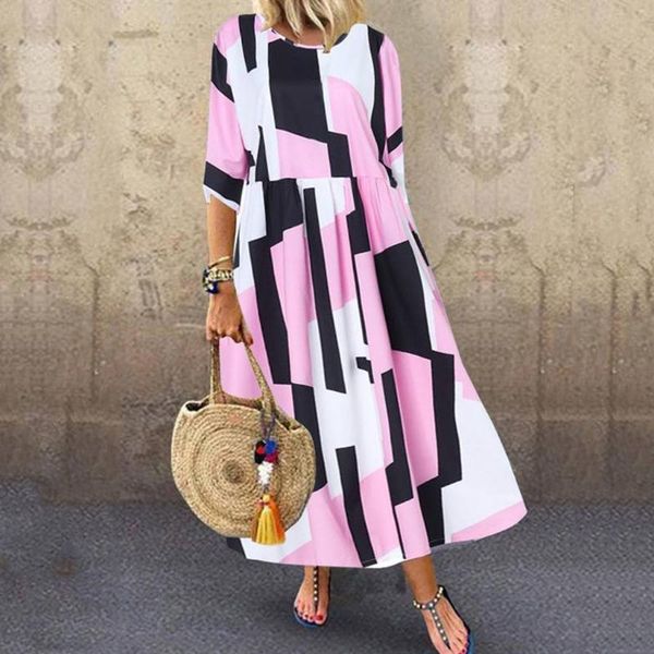 geometric print dresses for women summer vintage short sleeve o neck casual dress robe longue woman dress vestidos de verano, Black;gray
geometric print dresses for women summer vintage short sleeve o neck casual dress robe longue woman dress vestidos de verano, Black;gray