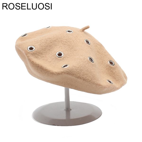 roseluosi women wool berets with holes autumn winter new solf hats ladies felt cap french beret boina female casequette, Blue;gray
roseluosi women wool berets with holes autumn winter new solf hats ladies felt cap french beret boina female casequette, Blue;gray