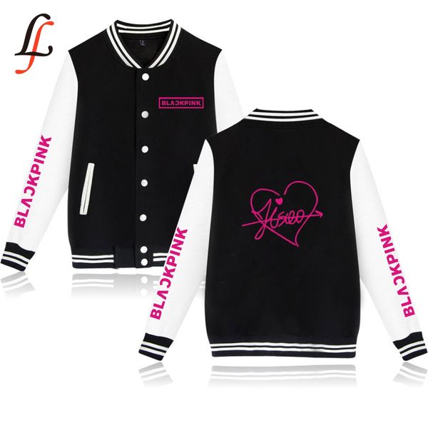 blackpink harajuku k baseball uniform classic capless baseball hoodies sweatshirt streetwear jacket oversize 4xl, Black 
blackpink harajuku k baseball uniform classic capless baseball hoodies sweatshirt streetwear jacket oversize 4xl, Black