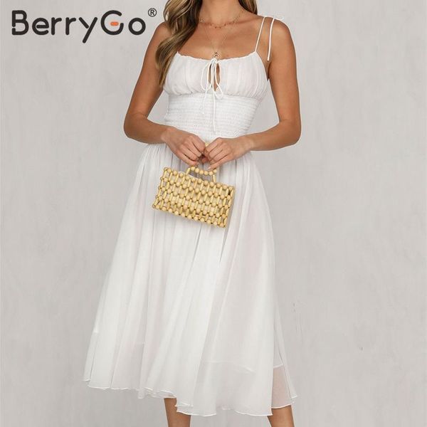 berrygo sleeveless chiffon white women dress casual ladies chic solid holiday party dress backless ruched spring summer, Black;gray
berrygo sleeveless chiffon white women dress casual ladies chic solid holiday party dress backless ruched spring summer, Black;gray