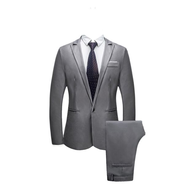 suit men with pants for wedding slim button suit pure color dress blazer trajes hombre vestir, White;black
suit men with pants for wedding slim button suit pure color dress blazer trajes hombre vestir, White;black
