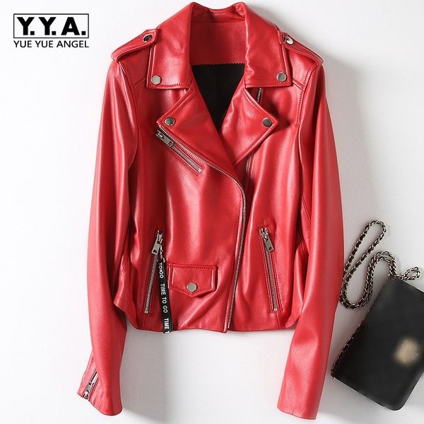 new fashion women genuine leather jacket zipper short real leather coats sheepskin overcoat slim red clothes, Black
new fashion women genuine leather jacket zipper short real leather coats sheepskin overcoat slim red clothes, Black