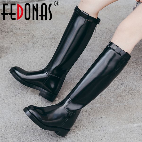 fedonas riding boots for women 2020 autumn winter warm knee high boots new fashion genuine leather party back zipper shoes woman, Black
fedonas riding boots for women 2020 autumn winter warm knee high boots new fashion genuine leather party back zipper shoes woman, Black