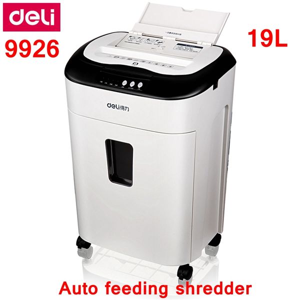 deli 9926 auto feed paper shredder cross cut 19l volume 220v 50hz 180w auto shred 80 pieces 3x9mm security 5 cd cards shredder
deli 9926 auto feed paper shredder cross cut 19l volume 220v 50hz 180w auto shred 80 pieces 3x9mm security 5 cd cards shredder