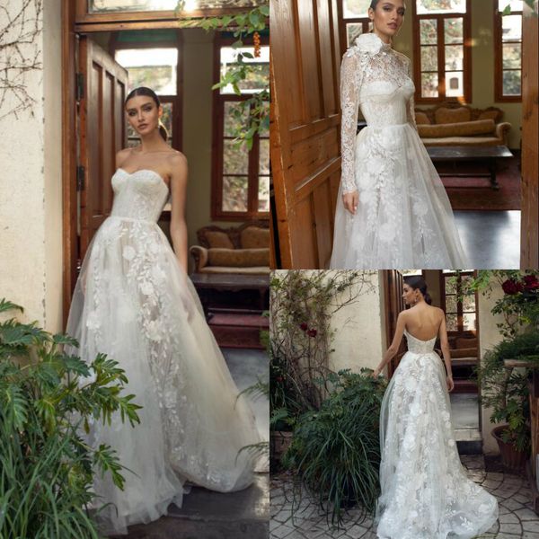 2019 lian rokman beach wedding dresses with jacket a line lace appliqued boho wedding dress sweep train custom garden bridal gown, White
2019 lian rokman beach wedding dresses with jacket a line lace appliqued boho wedding dress sweep train custom garden bridal gown, White