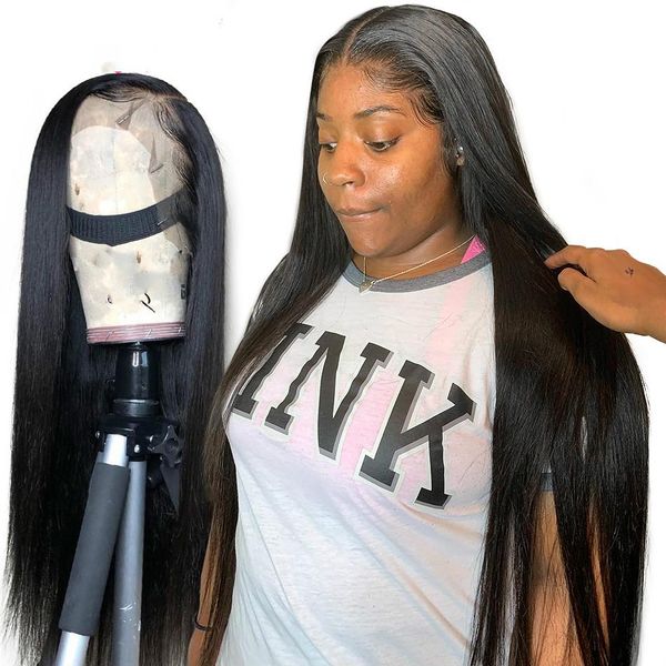 high density glueless 13x6 lace front human hair wig brazilian virgin straight lace frontal wigs for black woman
high density glueless 13x6 lace front human hair wig brazilian virgin straight lace frontal wigs for black woman