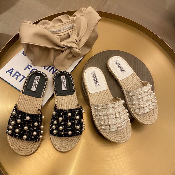 shoes slippers women summer rivet slides loafers pantofle fashion flat 2020 luxury fabric pu fisherman rubber basic cotton, Black
shoes slippers women summer rivet slides loafers pantofle fashion flat 2020 luxury fabric pu fisherman rubber basic cotton, Black